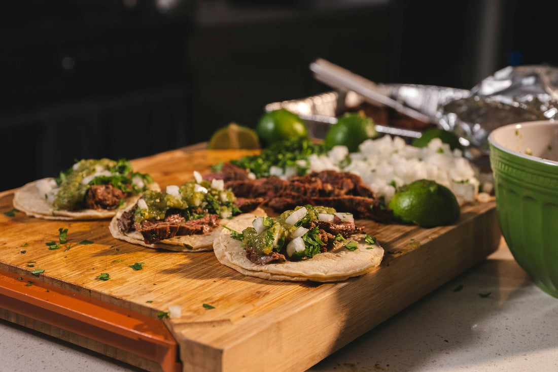 Marinated Skirt Steak Carne Asada Tacos